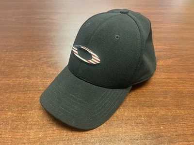 Oakley Performance Classic Low Flex American Flog Logo Size S/M Baseball Hat BLK - Image 1 of 4