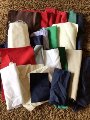 Fabric Scraps 800g Mixed Plain Colours Suitable for Craft Projects, Patchwork - Image 1 of 4