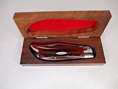 VINTAGE CASE XX USA P172 Buffalo Folding Knife 1977 3 Dot Wood Slipjoint Knives - Image 1 of 4