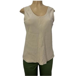 Eileen Fisher Silk Stretch Tank Top Shirt Women Size M Basic Camisole Beige $230 - Picture 1 of 13