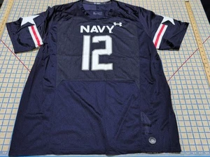 UNDER ARMOUR NCAA JERSEY NAVY MIDSHIPMEN #12 BLUE MEN'S 4XL GO-NAVY ~5 - Picture 1 of 12