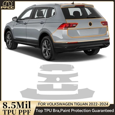For Volkswagen Tiguan 2022-24 Rear Trunk Precut Paint Protection Film Clear PPF - Image 1 of 4