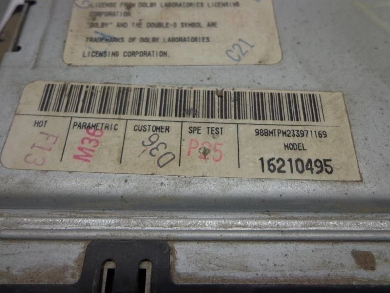 Audio Equipment Radio Cassette Player Fits 98-02 BLAZER S10/JIMMY S15 56007 - Image 1 of 1