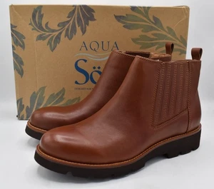 Sofft Damengröße 9 Paige Bourbon Leder wasserdicht Chelsea Boots Booties Schuhe - Bild 1 von 16