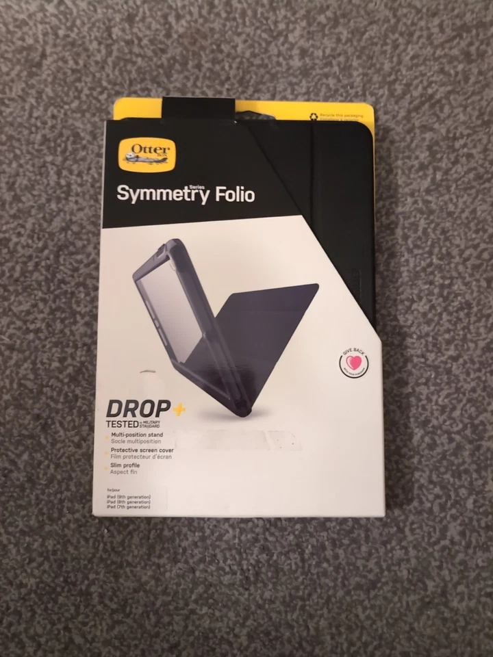 Otterbox iPad 9th 8th 7th Gen 10.2" Case Symmetry Folio Black RRP £49.99 - Image 1 of 1
