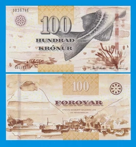 Faeroe Islands 100 Kronur 2011, P 30 UNC ( Faroe Islands ) - Picture 1 of 1