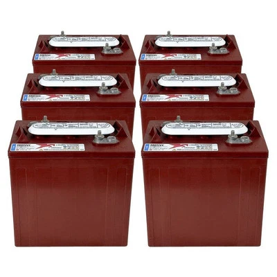 Trojan T-105 6 Volt Lead Acid Deep Cycle Battery, Set of 6. Free Local Delivery - Image 1 of 4