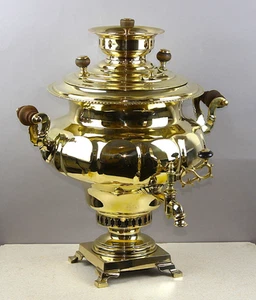 Samovar TULA tradicional soviético de leña vintage 8 L (2 galones) - Imagen 1 de 12