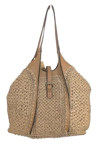 Patricia Nash Santorini Umhängetasche Leder und geflochten - Haselnuss - Neu mit Etikett - Orig. 299,95 $ - Bild 1 von 7