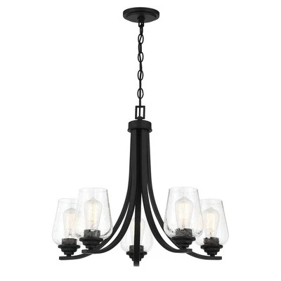 Lámpara de araña Minka Lavery Shyloh 5 luces Vantage, carbón, 4925-66A Foto 1 de 4