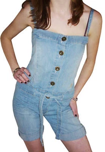 Mono vaquero mono pantalones vaqueros elásticos elastano 36 38 40 42 44 46 NUEVO - Imagen 1 de 5