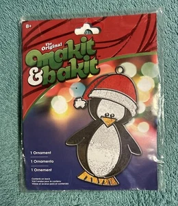 Kit originale Makit & Bakit pinguino in cappello di Babbo Natale ornamento nuovo - Foto 1 di 4