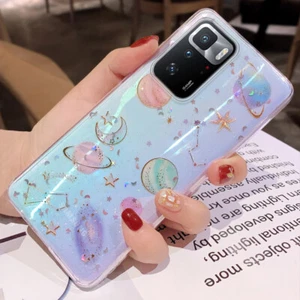 For Xiaomi Mi 11T 10T Redmi Note 11 10 Pro Cute Planet Clear Silicone Case Cover - Picture 1 of 10
