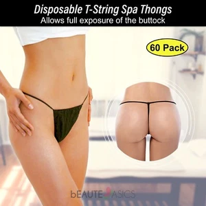 60 piezas desechables de mujer T-string Spa tanga para bronceado en spray depilación (DP108x5) - Imagen 1 de 6