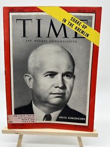 Time Magazine February 21, 1955 - Kremlin Nikita Khrushchev - Cadillac & Ford Ad