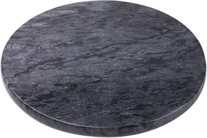 round Marble Cheese Board - 12 Inch Black Marble Serving Board for Charcuterie, - Picture 1 of 9