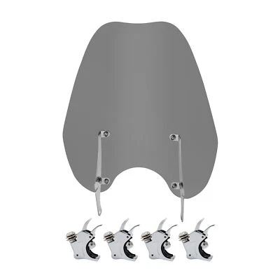 Parabrisas de humo con 4x 39 mm abrazaderas de liberación rápida apto para Harley Sportster XL Foto 1 de 4
