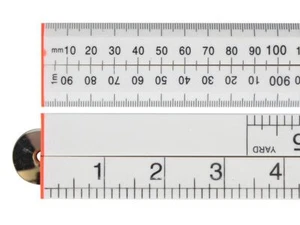 Faithfull - Folding Rule White ABS Plastic 1 Metre / 39in - - Picture 1 of 1