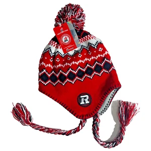 Reebok Ottawa Redblacks CFL Boys Youth (8-20) Woolen Skull Cap Winter Hat Toque - Picture 1 of 2