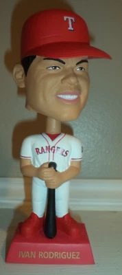 Texas Rangers Pudge Ivan Rodriguez Upper Deck Bobbin Bobber Bobblehead - Image 1 of 4