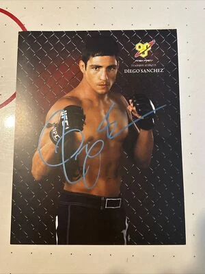 DIEGO SANCHEZ Nightmare Dream Signed Autograph 8.5x11 Promo Photo UFC TUF 1 MMA - Image 1 of 2