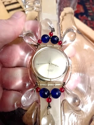 Swatch Gent Special Chandelier GZ125 1992 Vintage Orologio da polso + OMAGGIO. - Immagine 1 di 4