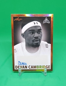 2021-22 Leaf Memories Devan Cambridge Auto Rookie Bronze 1990s Base Holo SP 