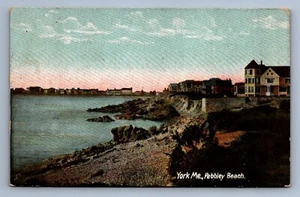 Postcard Vtg Maine York Pebbley Beach Ocean Shore 1909 - Picture 1 of 2