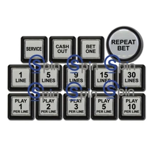 Button Set IGT I Game Plus Panda Cabinet 19" Monitor/LCD ** Free Shipping** - Picture 1 of 2
