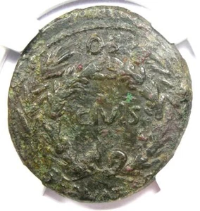 Augustus AE Sestertius Coin (C. Asinius Gallus) 27 BC - 14 AD - NGC Choice VF - Picture 1 of 5