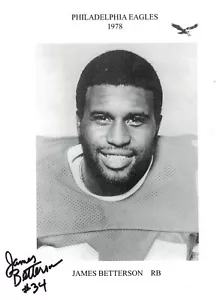James Betterson Philadelphia Eagles Autogramm 8,5x11 APE COA - Bild 1 von 1