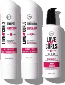 LUS Brands Love Ur Curls For Wavy Hair, 3-Step System- Shampoo, Conditioner - Picture 1 of 6