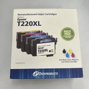 220XL T220XL Ink for Epson WorkForce Black Color 220 T 220 XL Set 4 Pack Set - Picture 1 of 3