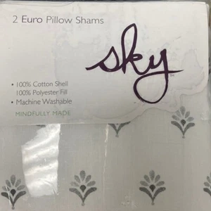 Sky Scallop Euro Sham Grey / White - Bild 1 von 3