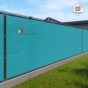 Outdoor Sichtschutz Netz Zaun Sichtschutz Abdeckung 12 Fuß hoch Reißverschluss-Krawatten enthalten Seeblau - Bild 1 von 7