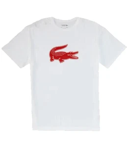 Lacoste T-Shirt Big & Tall Sport TH6227 Men Ultra Dry White Cotton 2XLB EU 9R - Picture 1 of 5
