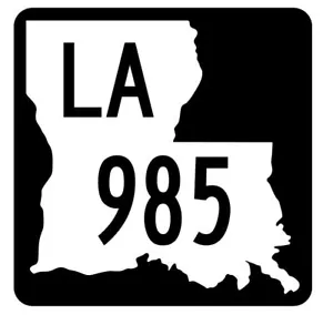 Louisiana State Highway 985 Aufkleber Sticker R6246 Highway Route Schild - Bild 1 von 1