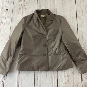 Talbots Button Front Nylon Poly Casual Jacket Women's 16 Brown - Picture 1 of 5