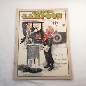 National Lampoon Magazine December 1975 Men working God is Money No Label - Picture 1 of 5