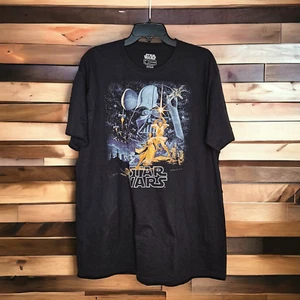 Star Wars T-Shirt Black with Original Episode IV Movie Poster Motif Size Large - Picture 1 of 2