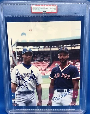 1988 KEN GRIFFEY JR & ELLIS BURKS AUTOGRAPHED PRE ROOKIE PHOTO 8X10 PSA FULL LOA - Image 1 of 4