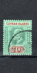 Cayman Islands 1907-09 10s King George V SG 34 FU CDS - Picture 1 of 1