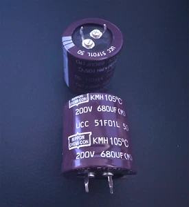 2X EKMH201VSN681MR30T Chemi-Con 680uF 200V 30x30 elektrolytischer Snap-In-Kondensator - Bild 1 von 3