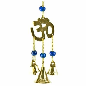 Mini Small OM Symbol Wind Chime w/ colorful beads & bells - Indoor/Outdoor - Picture 1 of 1