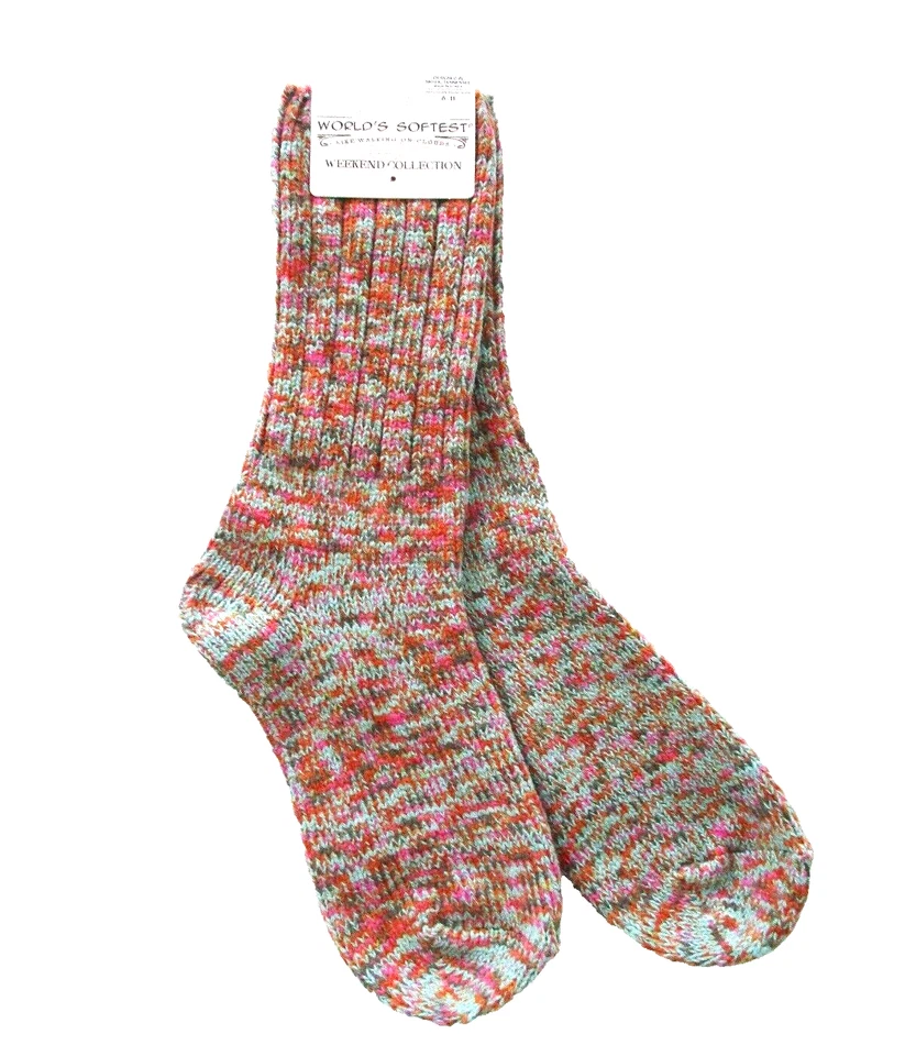 Calcetines Más Suaves del Mundo - Colección Fin de Semana - Trapo - Boho - Longitud Crew - NUEVO Foto 1 de 2