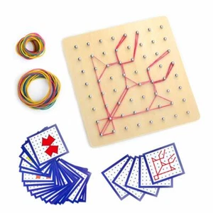 Montessori Wooden Geoboard Mathematical Manipulative Array Block Educational Toy - Picture 1 of 7