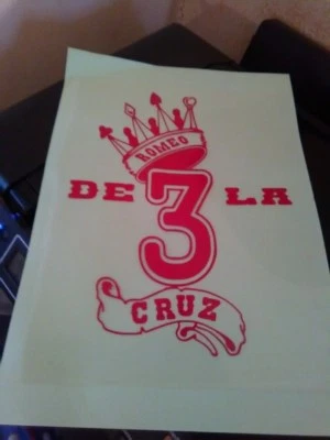 custom  vinyl iron on transfers RED HTV A4 (200 x250mm) Any events taken  - Image 1 of 4