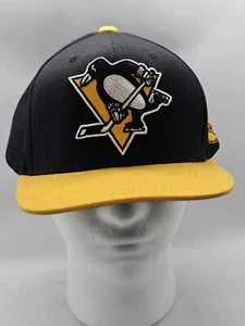 Pittsburgh Penguins Mitchell & Ness Vintage Hockey NHL Logo Snapback Hat Cap - Picture 1 of 4