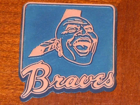 ATLANTA BRAVES Vintage Old MLB RUBBER Baseball FRIDGE MAGNET Standings Board Cover