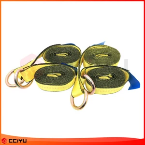 2'' X 12' Lasso Strap Wrecker Car Hauler Tow Dolly Tire Wheel Tie Down Straps - Picture 1 of 10